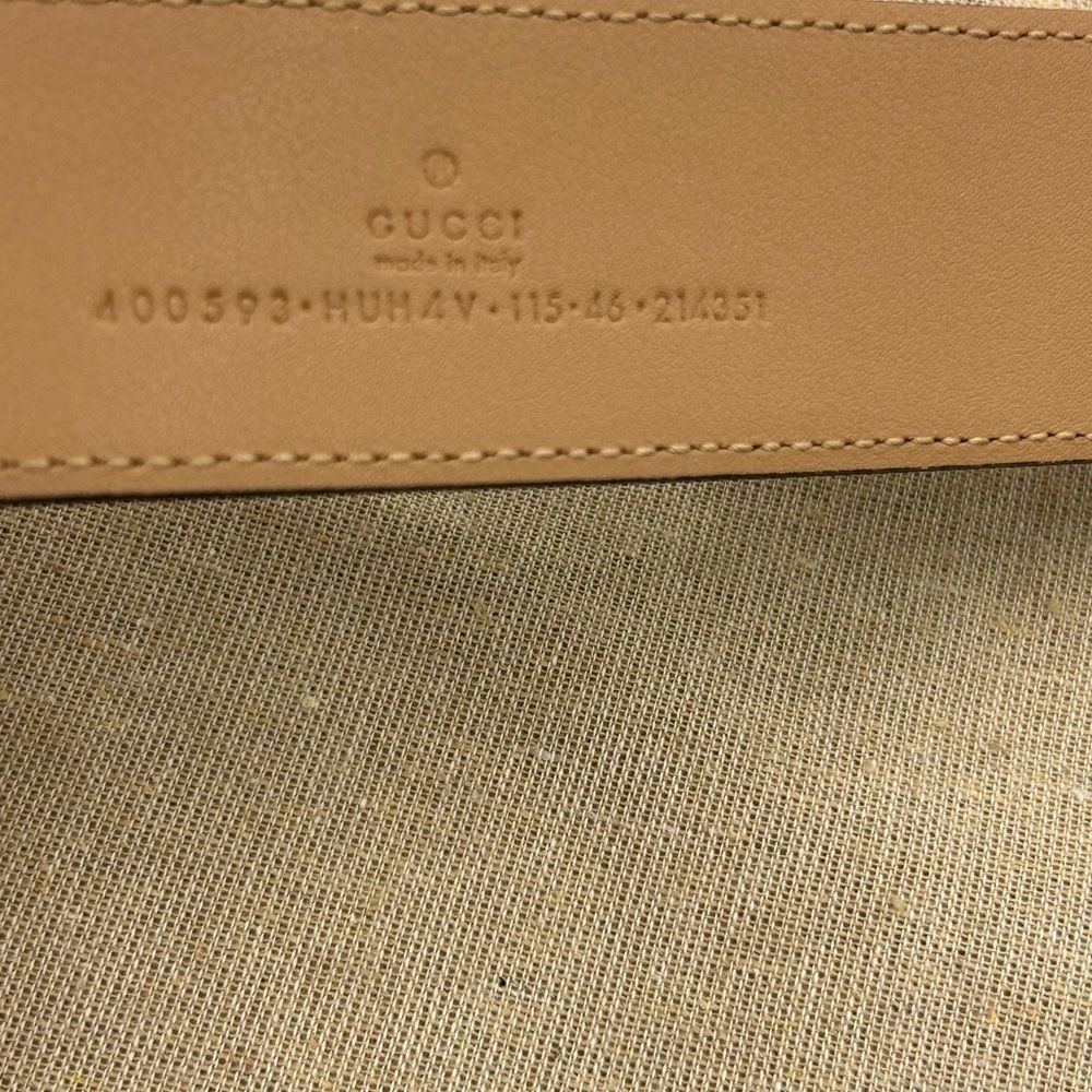 Men's Gucci GG supreme Marmont leather belt size 115 centimeters/46 inches - Picture 6 of 8